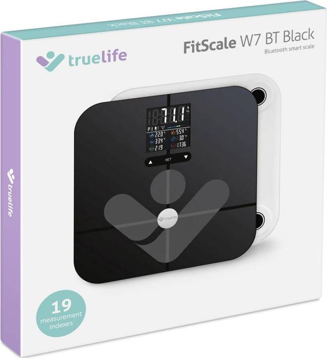 Immagine prodotto Truelife Bilancia pesapersone max. 180 kg FitScale W7 BT nero al dettaglio (180 kg)