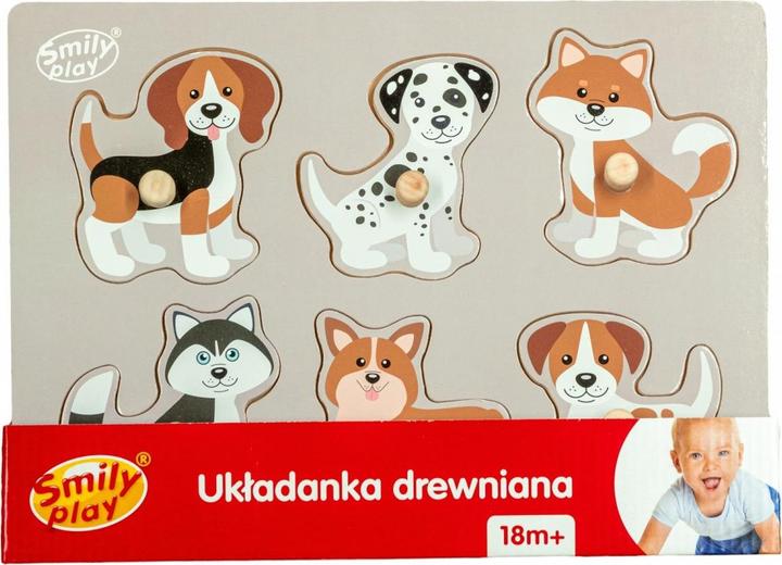 Immagine prodotto Smily Puzzle di legno Animali cani (6 pezzi)