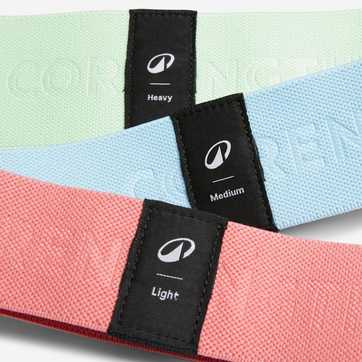 Produktbild Corength Fitness Band Trainingsband 3er-Set Oberschenkel (0.31 m, Leicht, Stark, Mittel)
