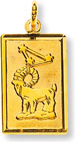 Actual product image Natsumi Schmuck Pendant Zodiac Aries Yellow Gold 18K/750 (750/18 K Yellow gold)
