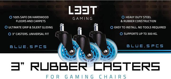 Actual product image L33T Castors for gaming chairs