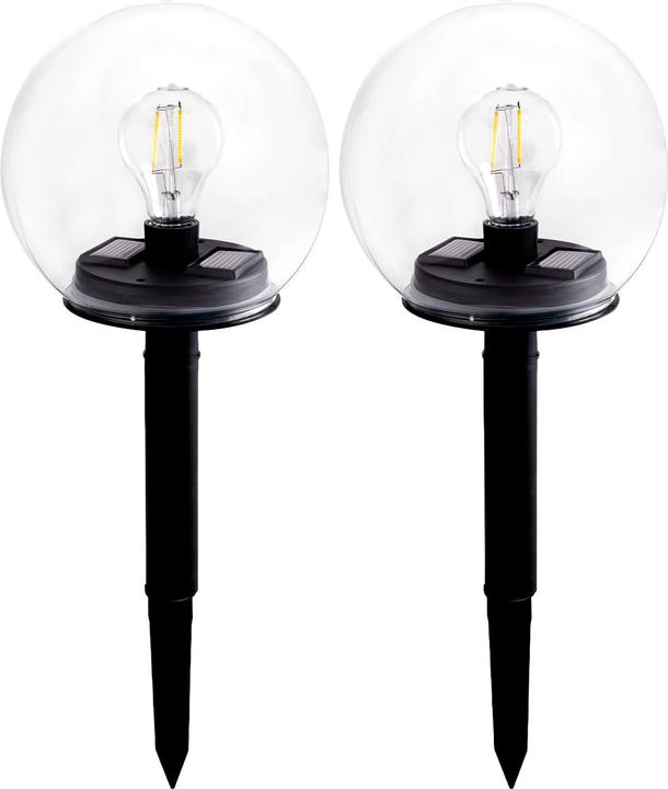 Actual product image Grundig Solar globe lamp made of glass with removable ground spike, set of 2 (IP44)