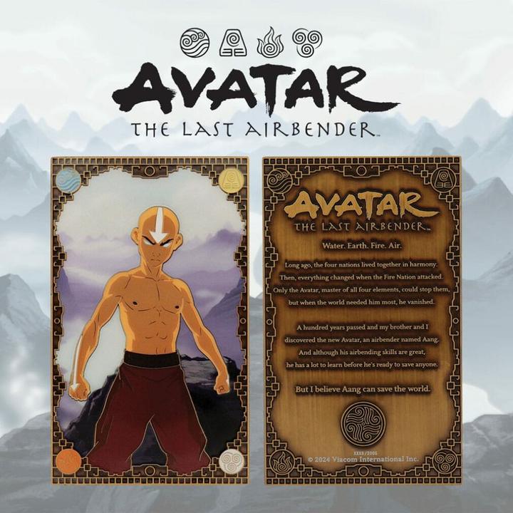 Actual product image Fanattik Avatar The Lord of the Elements Metal Bar Aang Limited Edition
