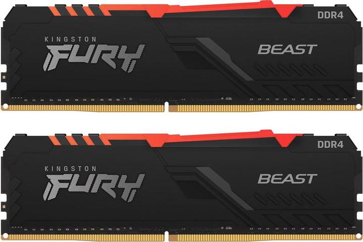 Actual product image Kingston FURY Beast RGB (2 x 16GB, 3600 MHz, DDR4-RAM, DIMM)
