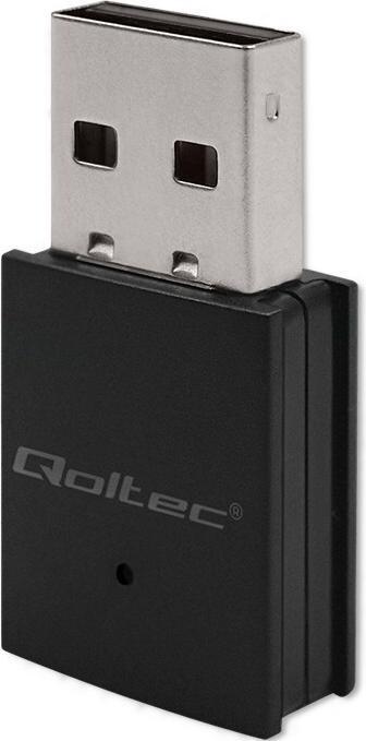 Actual product image Qoltec 57007 Wireless Mini Bluetooth USB WiFi Adapter (Transmitter & Receiver)