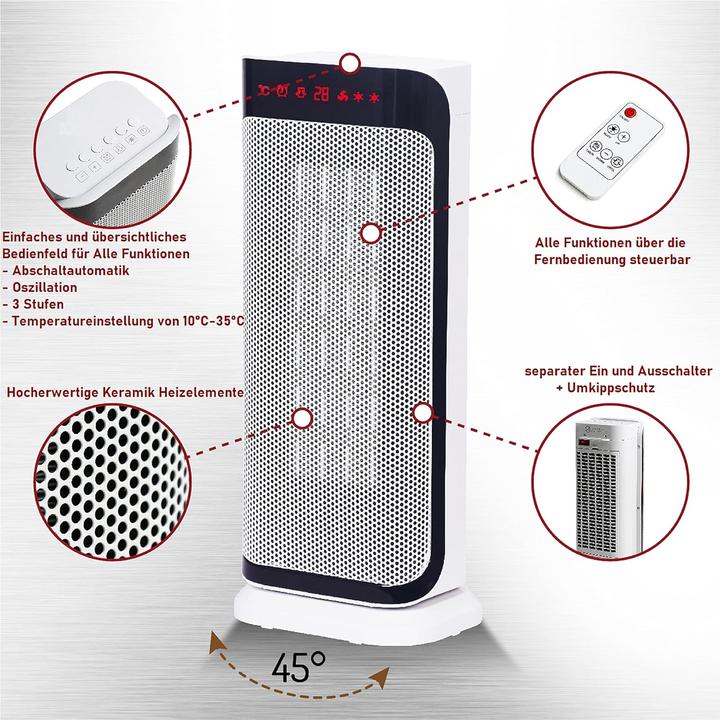 Image du produit Radiateur soufflant céramique (750/1500 W) (2000 W)