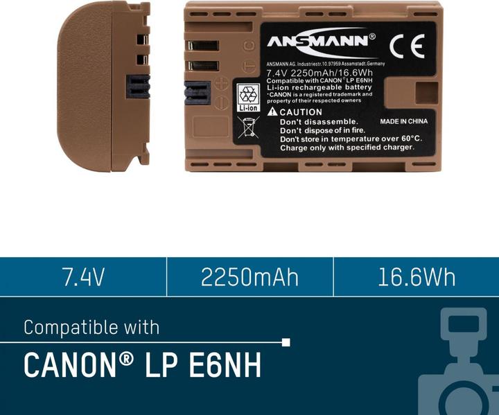 Produktbild Ansmann Akku Kamera A-Can LPE6 NH Canon EOS (Akku)