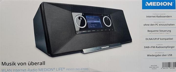 Immagine prodotto Medion P85035 (MD87090) Internet radio con DAB+, FM, nero (FM, DAB, WiFi)