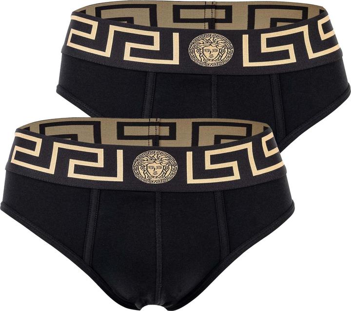 Produktbild Versace Bi-Pack Slip Jersey Topeka Bi-Stretch Cotton Organic New Logo (L, 2er Pack)