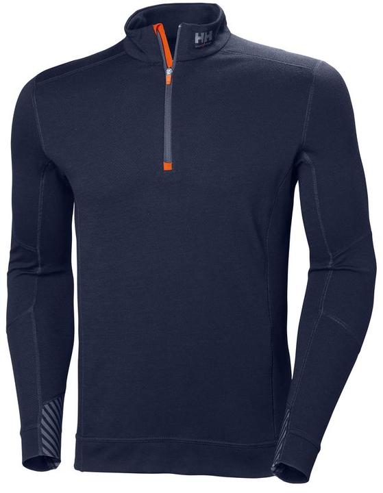 Produktbild Helly Hansen HH Workwear Lifa Merino uld undertrøje med lange aermer og zip 75107 navy 2XL (XXL)