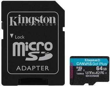 Kingston Canvas Go! Plus MicroSD UHS-I Class 10 (64 GB, microSD, U3, UHS-I)