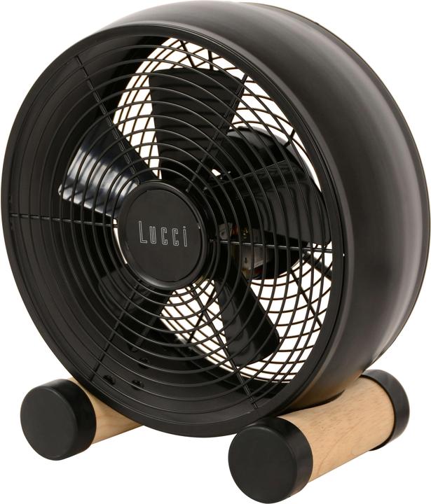 EMZ Design-Tischventilator mit Holzfüssen (54 dB)