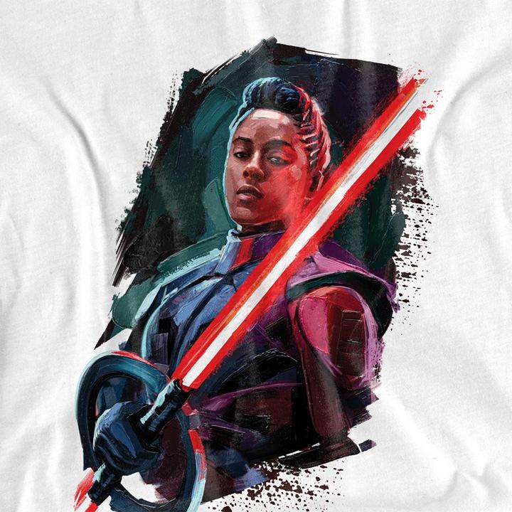 Actual product image Star Wars Unisex Adult Obi Wan Kenobi Reva Painted T-Shirt (L)