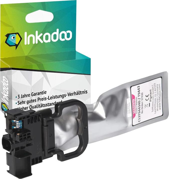 Image du produit Inkadoo Cartouches d'encre compatibles avec Epson C13T944340 / T9443, magenta Magenta (M)