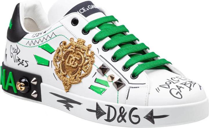 Produktbild Dolce & Gabbana portofino sneakers in leather with applied studs (41)