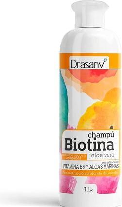 Image du produit Drasanvi Shampooing à la biotine et à l'aloe vera pour cheveux secs et ternes (1000 ml, Shampoing sec)