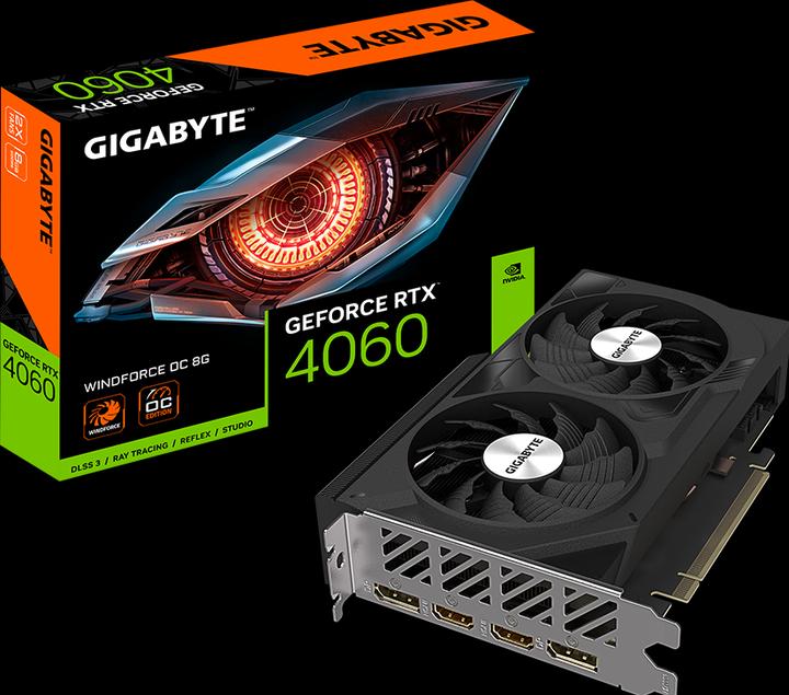 Actual product image Gigabyte GeForce RTX 4060 WINDFORCE OC 8G (8 GB)