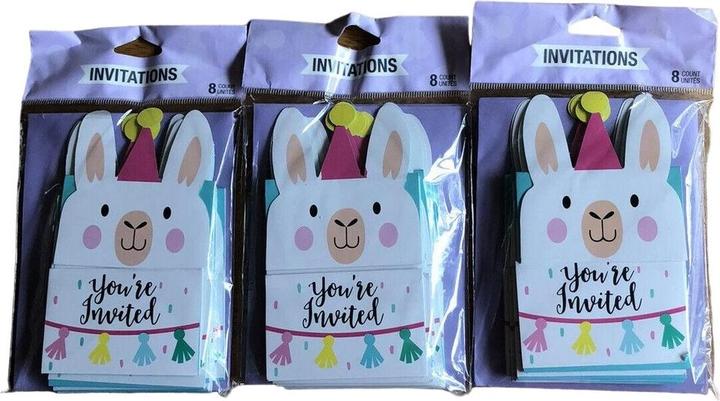 Actual product image Creative Party You're Invited Llama Invitations (Pack of 8)