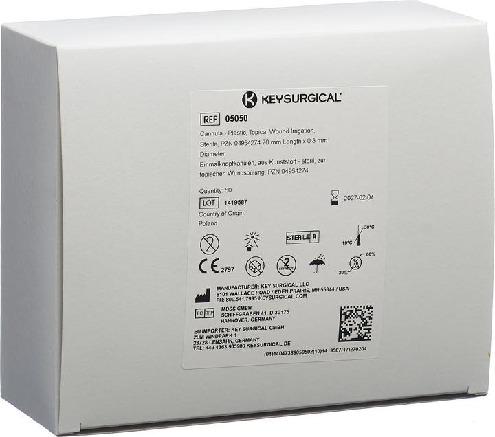 Webstar Einmal-Knopfkanüle 0.8x70mm aus Kunststoff steril 50 Stk