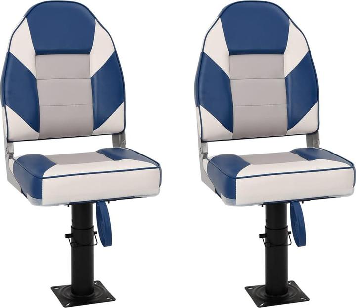 Image du produit VidaXL Siège de bateau avec estrade Siège de bateau Siège de pilotage pivotant à 360° 2pcs.