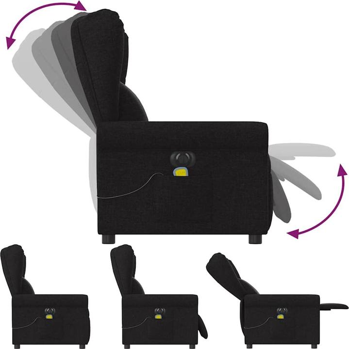 Actual product image VidaXL Massage chair electric black fabric