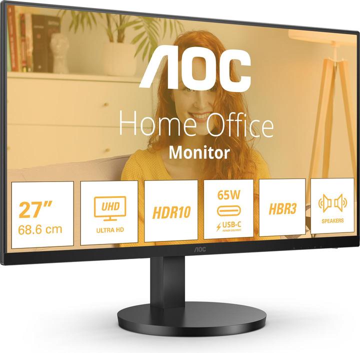 Immagine prodotto AOC U27B3CF - Monitor UHD da 27 pollici, forte (3840 x 2160 pixel, 27")