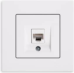 Produktbild Gunsan Eqona Datenbuchse RJ45 CAT5 Internet Netzwerk Weiss