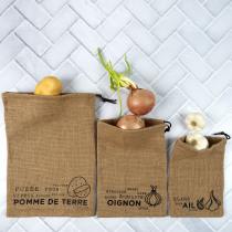 Image du produit Cook Concept sac de conservation en toile de jute x3