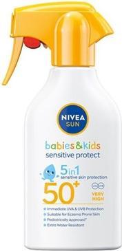 Actual product image NIVEA Babies & Kids Sensitive Protect (Sun spray, SPF 50, 270 ml, 500 g)