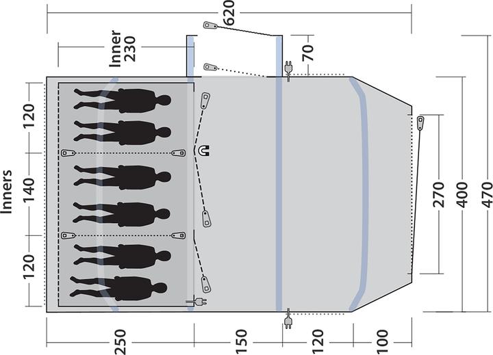 Immagine prodotto Outwell Montana 6 Air (Tenda a tunnel, 28.50 kg, 6 persone)