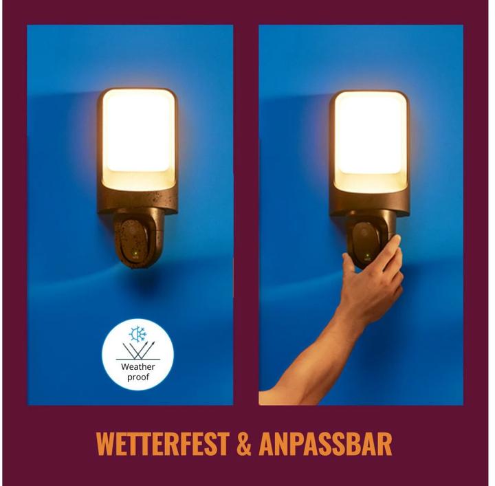 Actual product image WiZ Outdoor wall light with camera (1920 x 1080 Pixels)