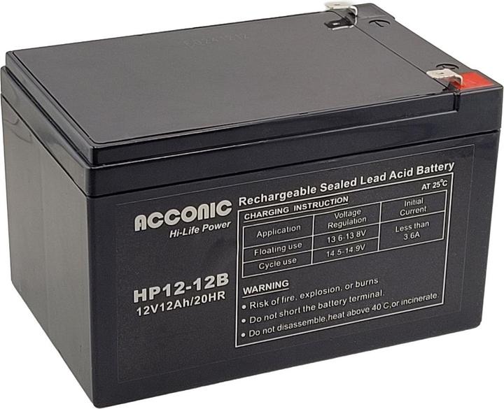 Acconic HP12-12B Hi-Life Power AGM 12V 12Ah USV-Batterie (12 V, 12 Ah)