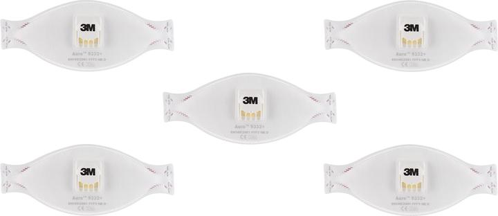 Actual product image 3M Respirator, white (FFP3, 5 x)