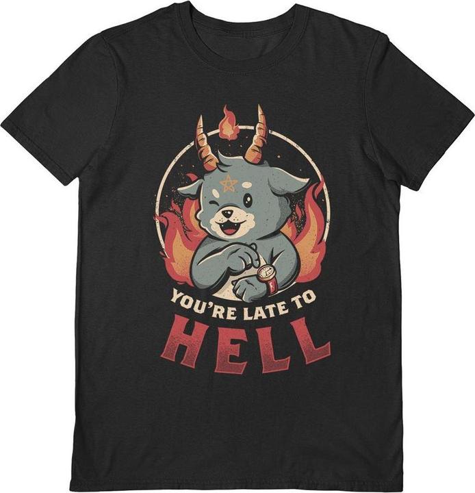 Immagine prodotto EduEly Studio You're Late To Hell Maglietta Adulto Unisex (M)