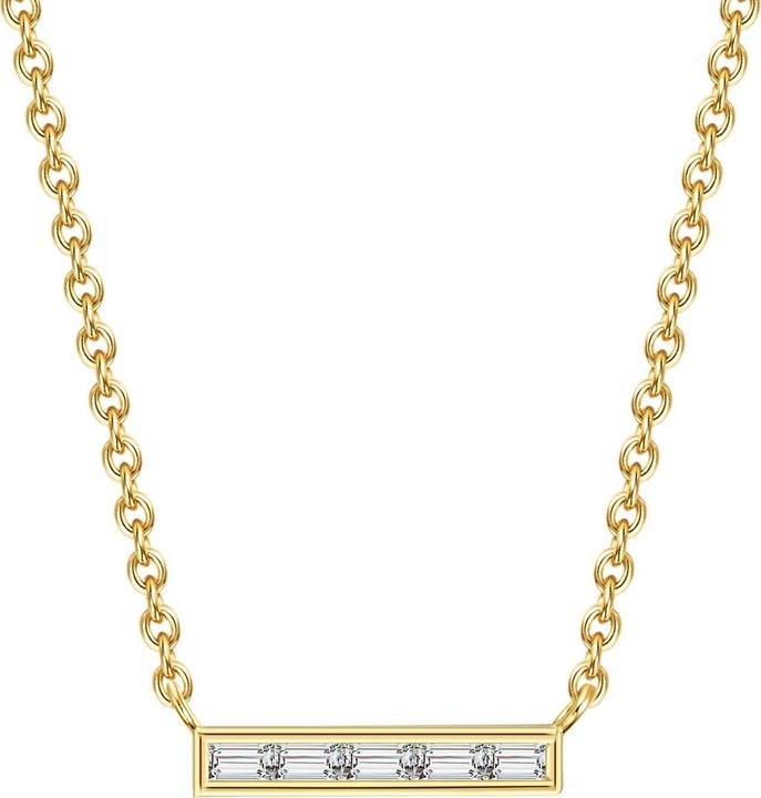 Glanzstücke München Damen Sterling Silber Zirkonia gelbgold 40,0 cm Basiskette + 5,0 cm Verlängerung - 29914 (Sterling Silber, 40 - 45 cm)
