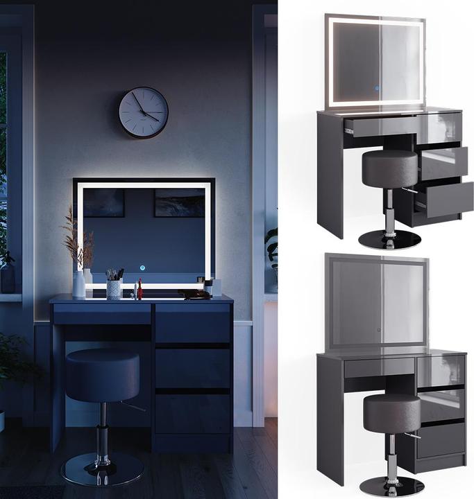 Actual product image Vicco Sherry with stool and lighting (90 x 75 x 40 cm)