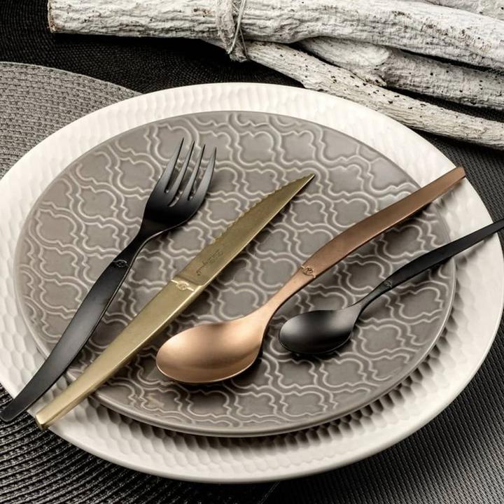 Produktbild Lou laguiole JET Besteckset 16-teilig PVD schwarz, satiniert, für 4 Personen (16 Stück, Besteck Set)