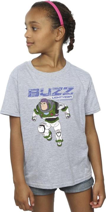 Actual product image Disney Girls Lightyear Buzz Jump To Action Cotton T-Shirt (140, 146)
