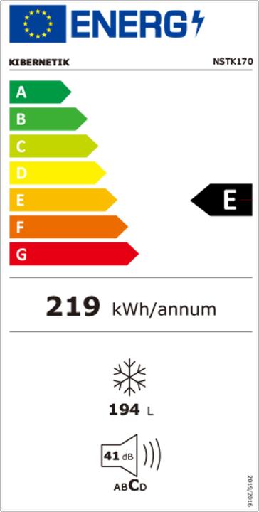 Energie-Label Kibernetik Gefrierschrank NSTK170 No Frost (Freistehend, 194 l)