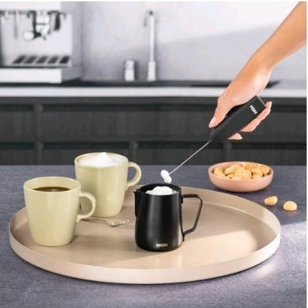 Actual product image Xavax Stainless steel barista milk jug, milk froth jug, 350ml, matt black (0.35 l)