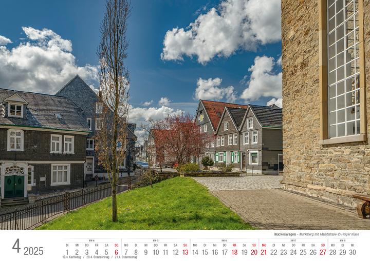 Immagine prodotto Hückeswagen 2025 calendario illustrato A3 paesaggio con rilegatura a spirale (A3, Copertina rigida, Tedesco)