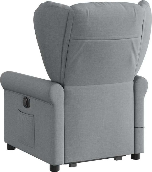 Actual product image VidaXL Electric massage chair with stand-up aid Light grey fabric