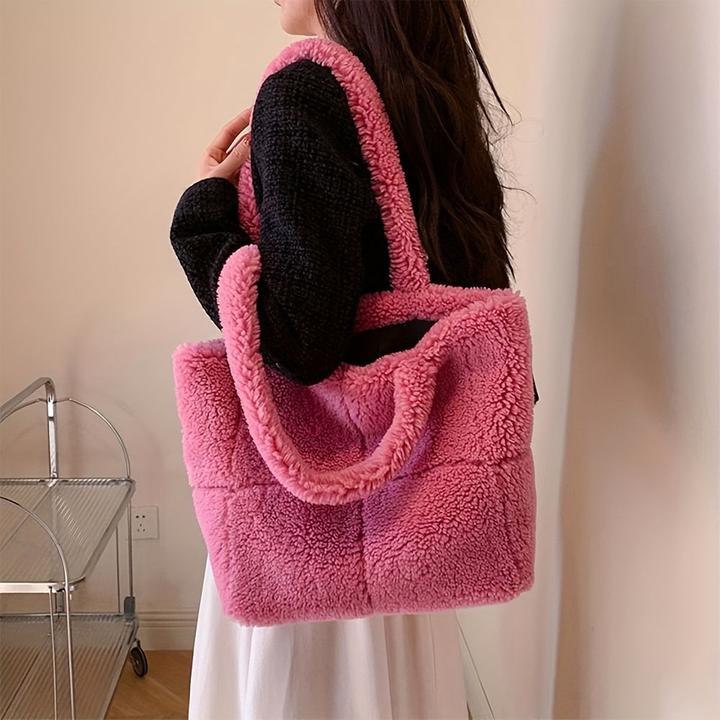 Actual product image Only-Bags.Store Chic faux fur shoulder bag - versatile and lightweight, perfect for work or leisure