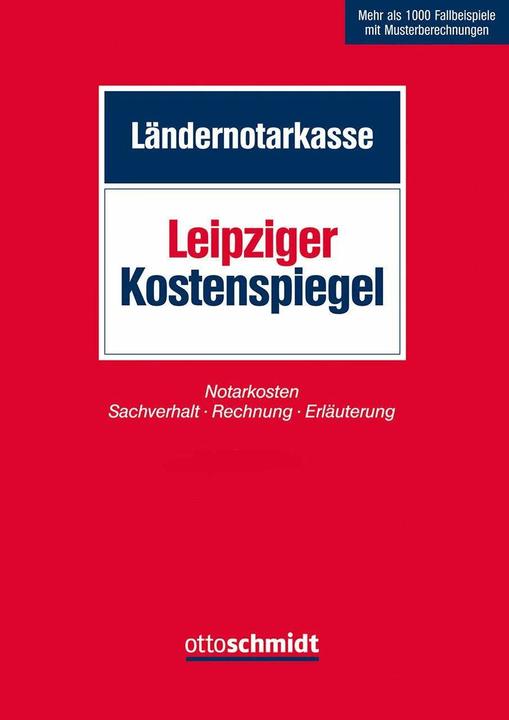 Actual product image Leipziger Kostenspiegel (German, Landesotarkasse, 2023)