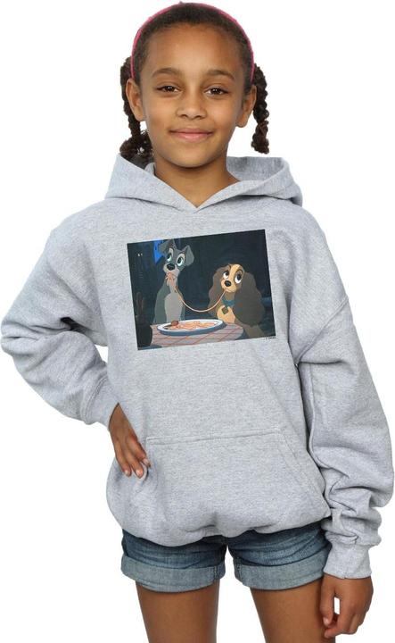 Actual product image Disney Girls Lady And The Tramp Spaghetti Slurp Hoodie (140, 146)