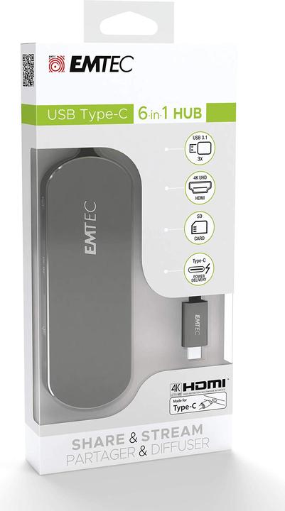 Immagine prodotto Emtec T650C (USB-C, 6 Porti)