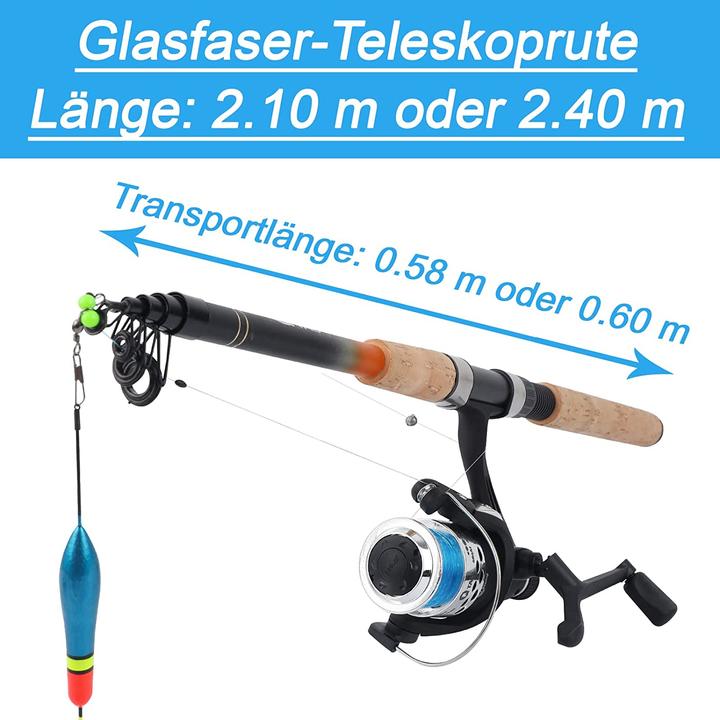 Actual product image Q-Tac Fishing set trout 240cm (Telescope, Fishing set, 240 cm)