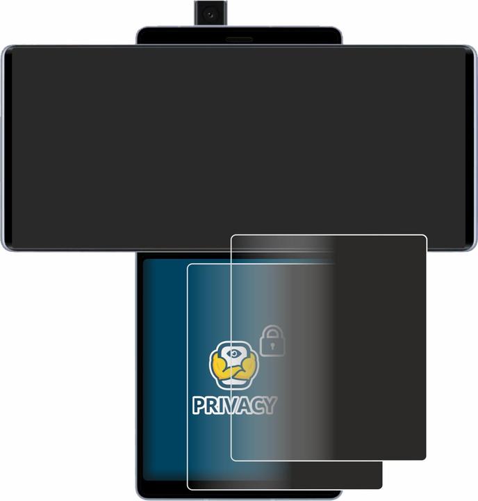 Productafbeelding BROTECT Anti-spionnetje privacyfolie Beschermfolie tegen blauw licht (2 Stuk, LG Vleugel)