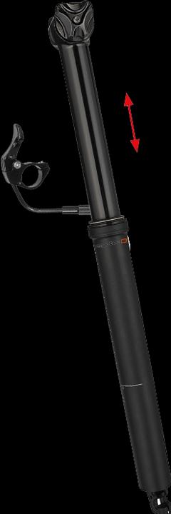 Ergotec Sattelstütze VIPER Up & Down 31.6 x 421.5 150mm Offset 0mm AL 6066 T6 SafetyLevel6 (31.60 mm)