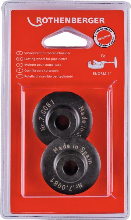 Produktbild Rothenberger Ersatzschneidrad Schneidrad-Ø 41 mm Schnitttiefe 8 mm hochlegiertem, gehärtetem Stahl (Schneiderad)